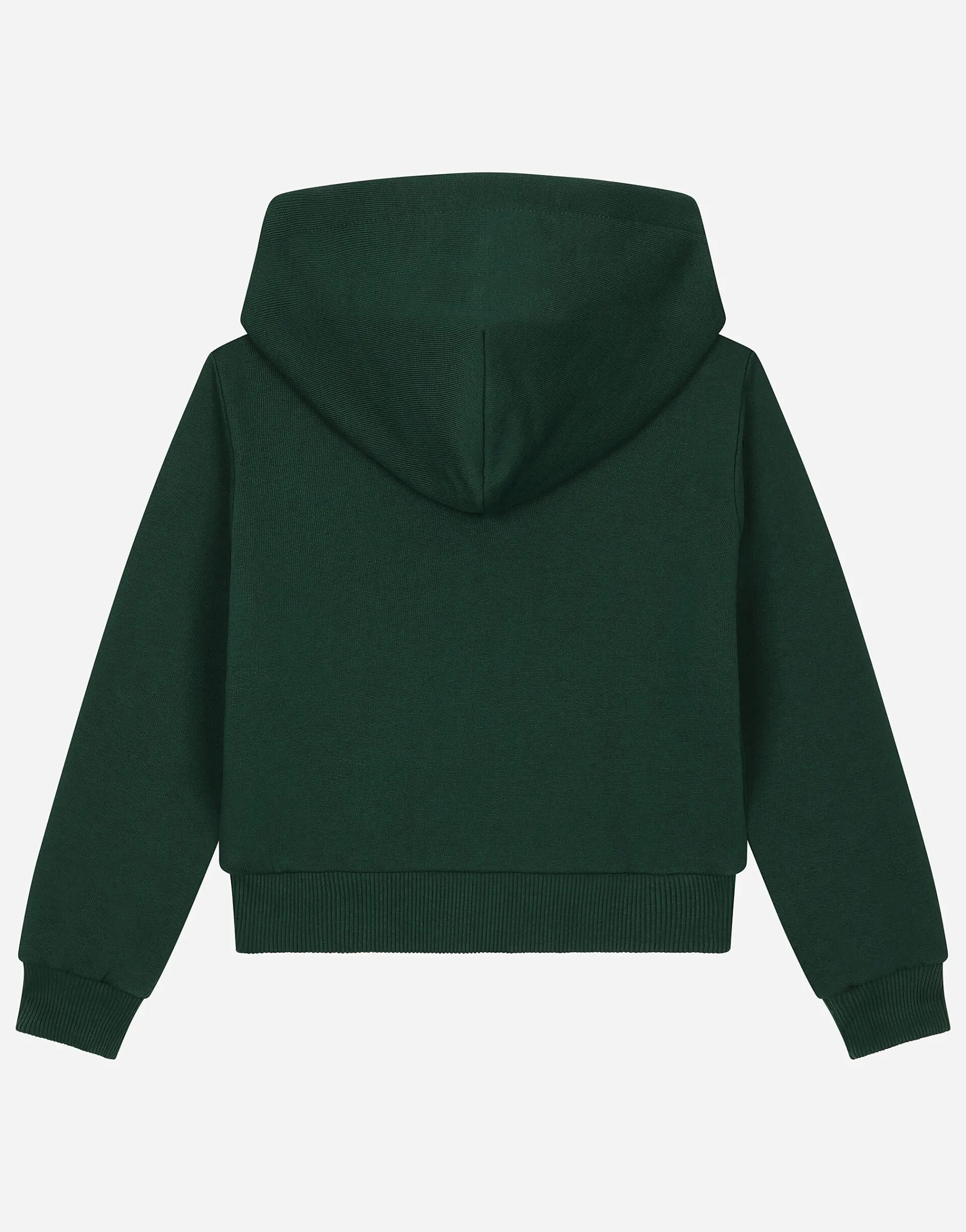 Zip-up hoodie with logo tag