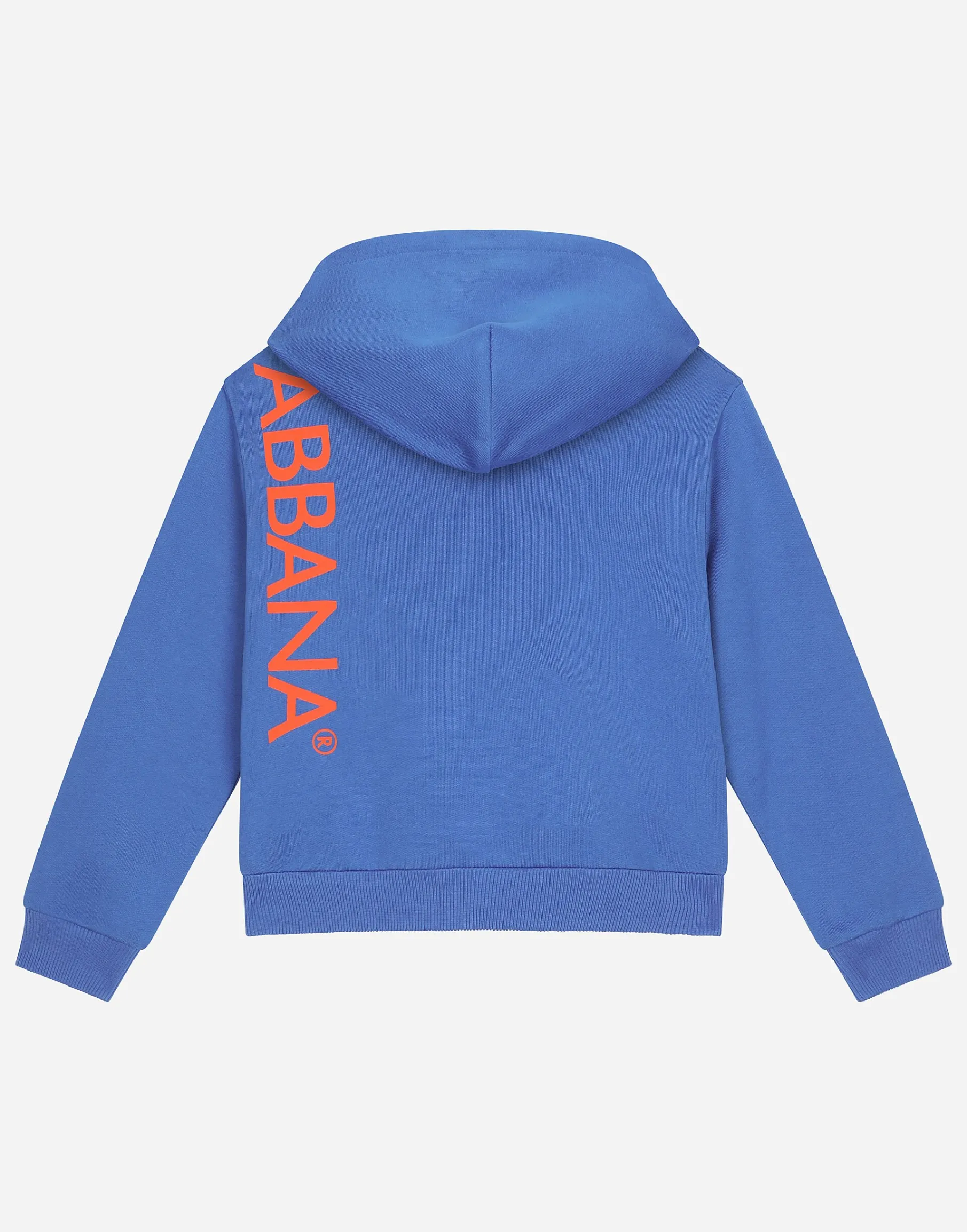 Zip-up jersey hoodie with “Dolce&Gabbana” logo
